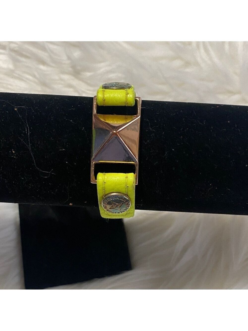 BCBGeneration Neon Yellow and Gold Bracelet